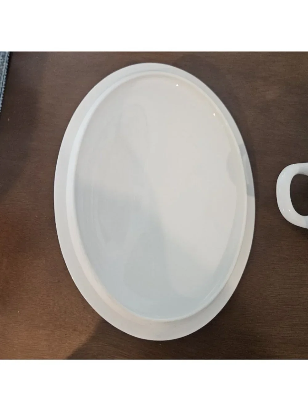 Antique Haviland Limoges White Porcelain Oval Covered Vegetable Serving Bowl